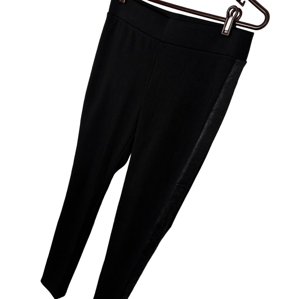White House Black Market Black Croc Side Stripe Legging Pants Women’s Size Small